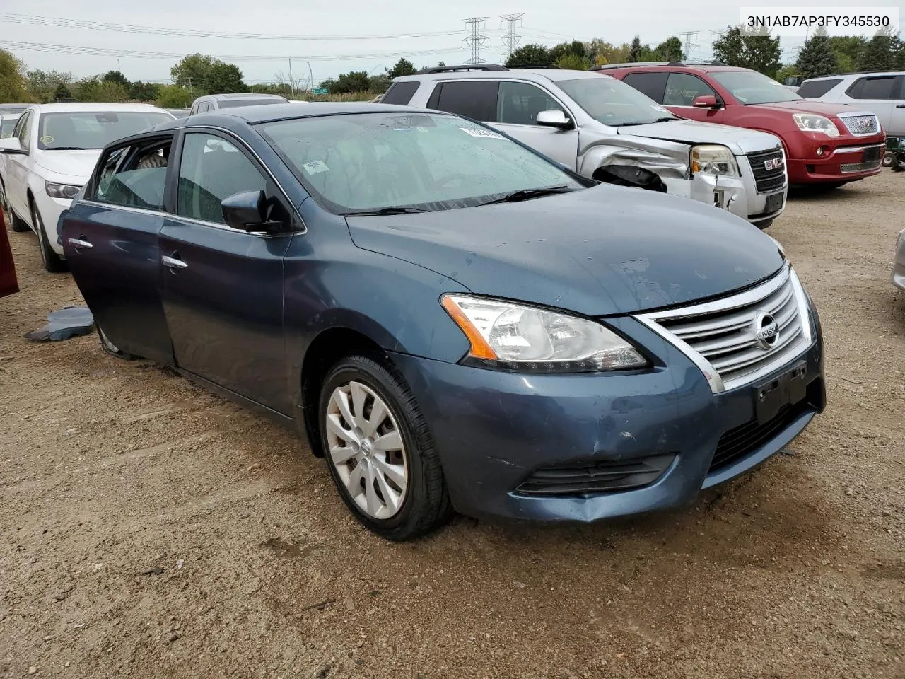 2015 Nissan Sentra S VIN: 3N1AB7AP3FY345530 Lot: 73231434