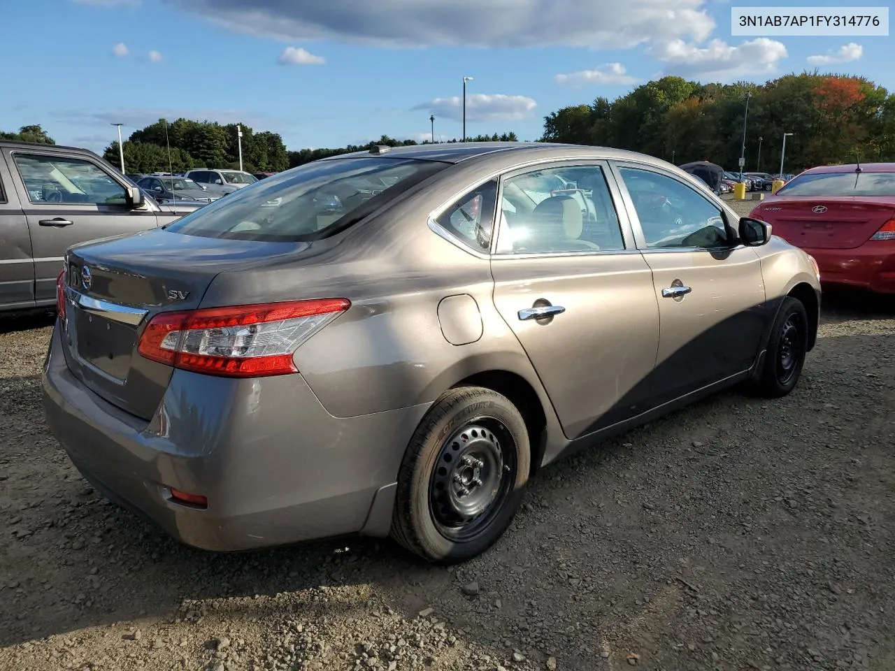 2015 Nissan Sentra S VIN: 3N1AB7AP1FY314776 Lot: 73959774