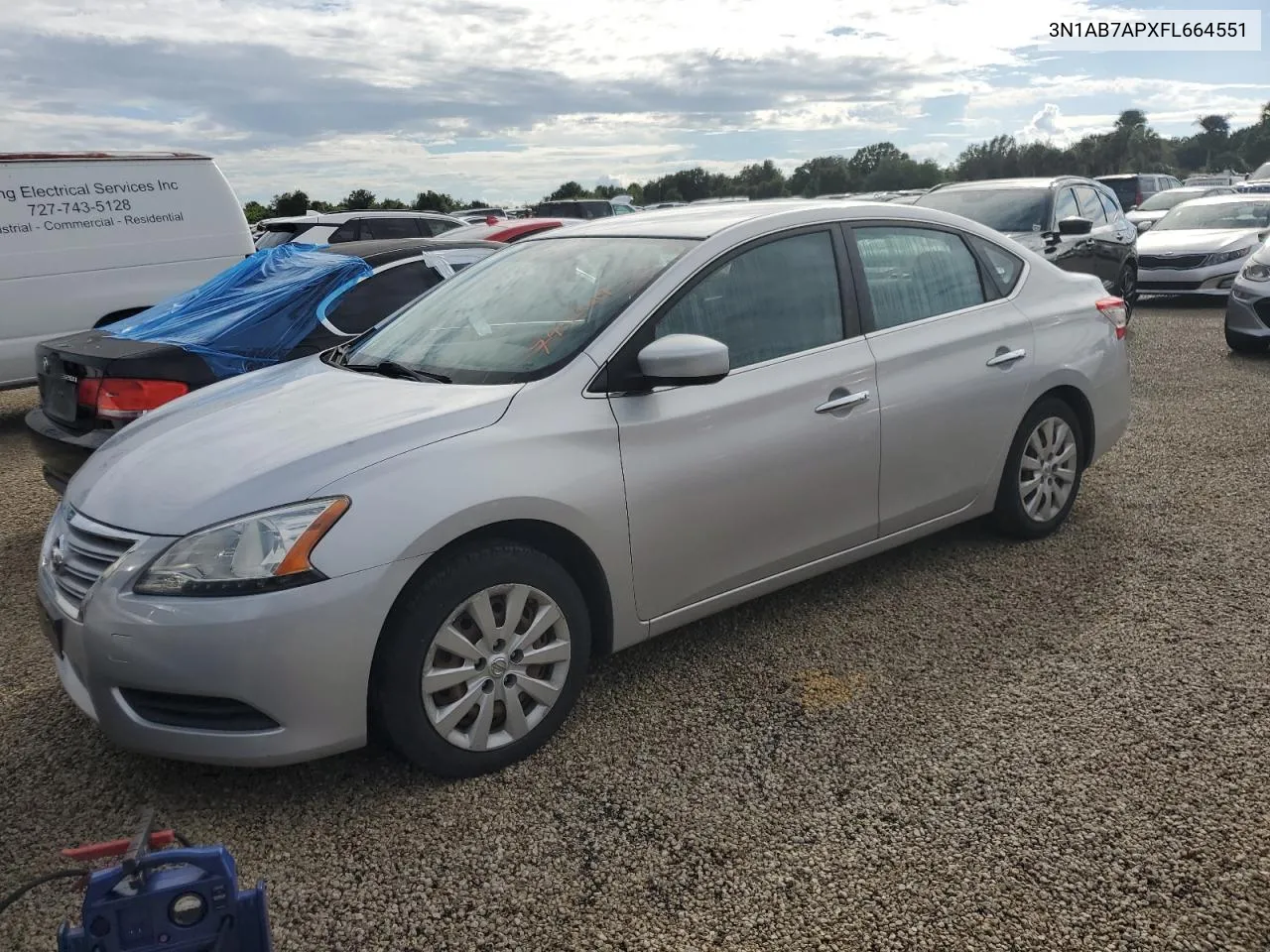 2015 Nissan Sentra S VIN: 3N1AB7APXFL664551 Lot: 74363614