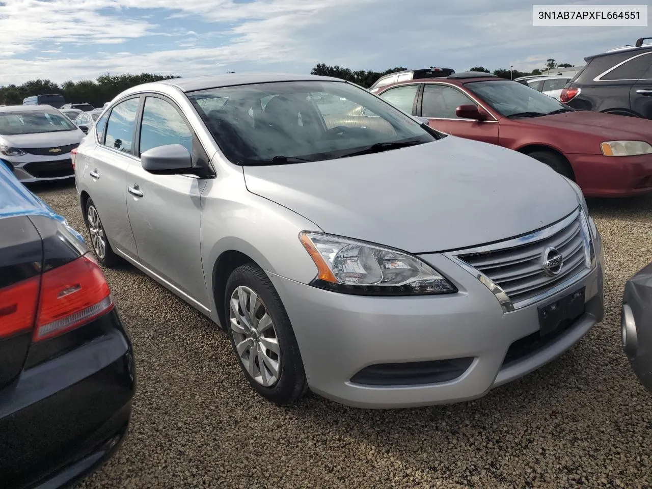 2015 Nissan Sentra S VIN: 3N1AB7APXFL664551 Lot: 74363614