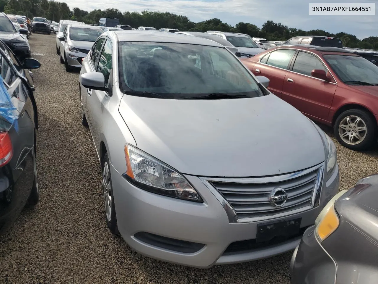 2015 Nissan Sentra S VIN: 3N1AB7APXFL664551 Lot: 74363614