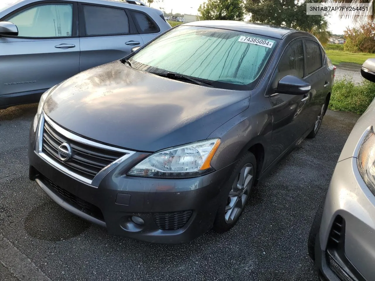 2015 Nissan Sentra S VIN: 3N1AB7AP7FY264451 Lot: 74385004