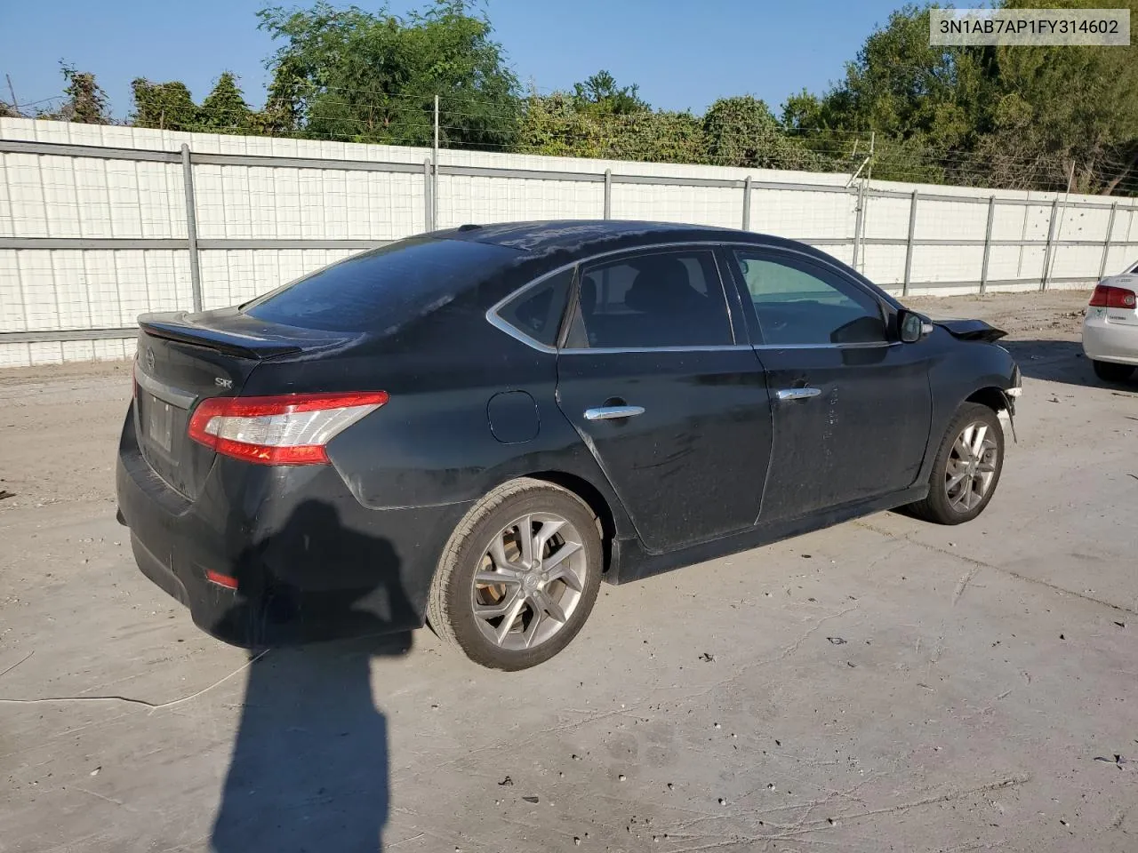 2015 Nissan Sentra S VIN: 3N1AB7AP1FY314602 Lot: 74562844