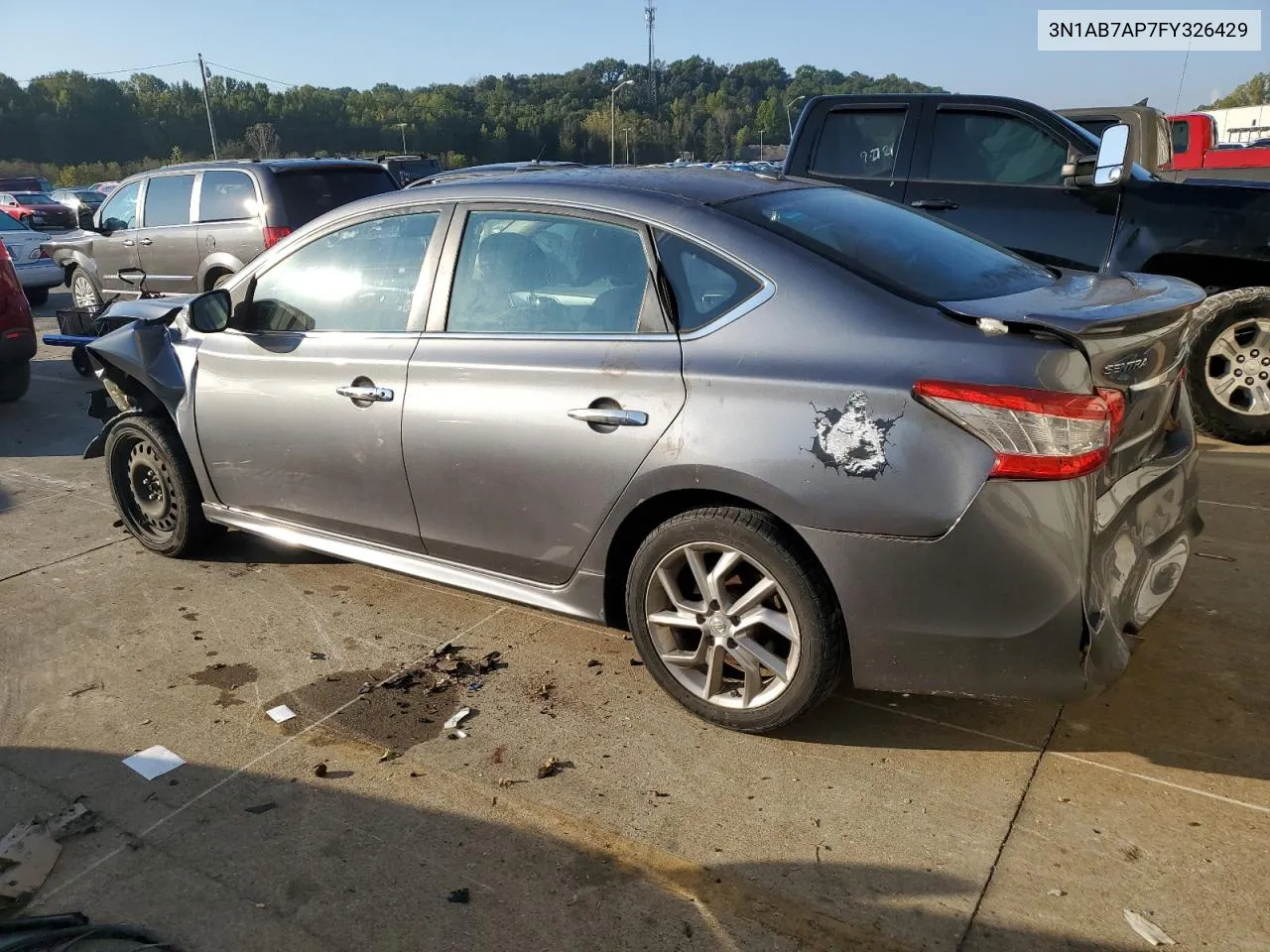 2015 Nissan Sentra S VIN: 3N1AB7AP7FY326429 Lot: 74664744