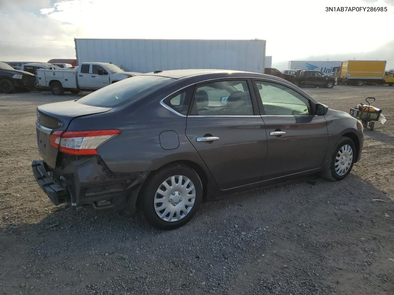 2015 Nissan Sentra S VIN: 3N1AB7AP0FY286985 Lot: 74787934