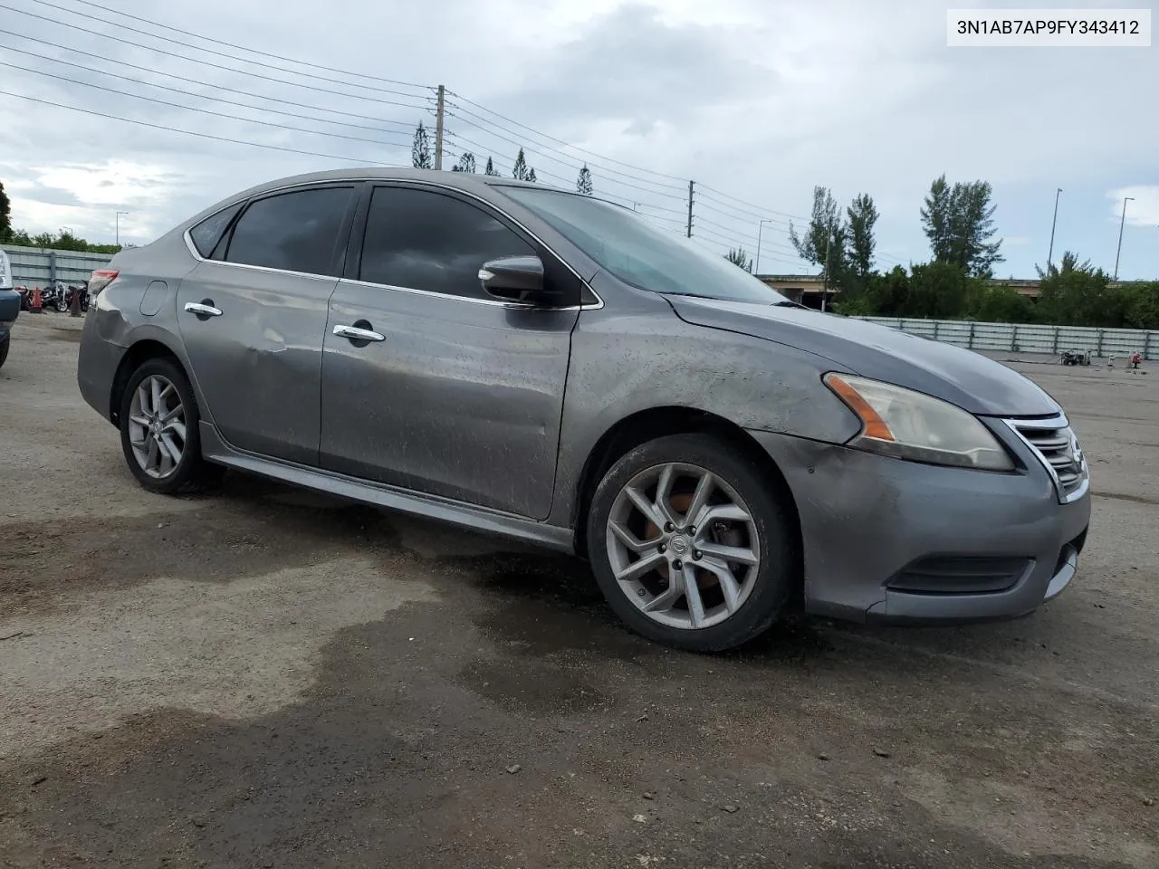 2015 Nissan Sentra S VIN: 3N1AB7AP9FY343412 Lot: 74811054