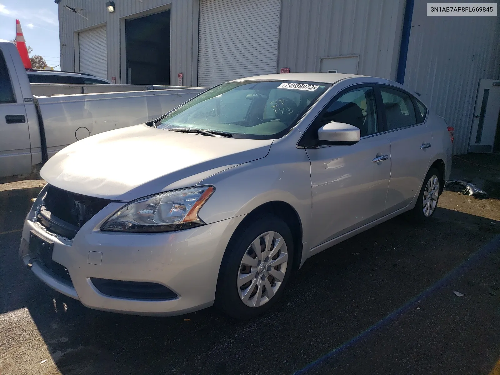 2015 Nissan Sentra S VIN: 3N1AB7AP8FL669845 Lot: 74939073