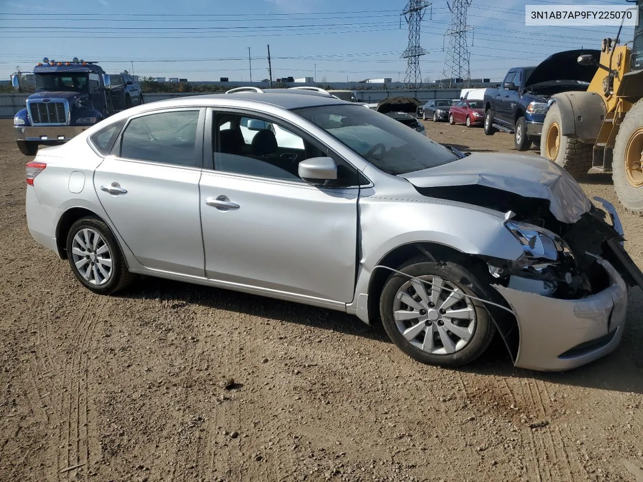 2015 Nissan Sentra S VIN: 3N1AB7AP9FY225070 Lot: 74976904