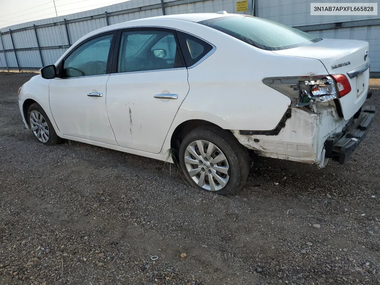 2015 Nissan Sentra S VIN: 3N1AB7APXFL665828 Lot: 75219744