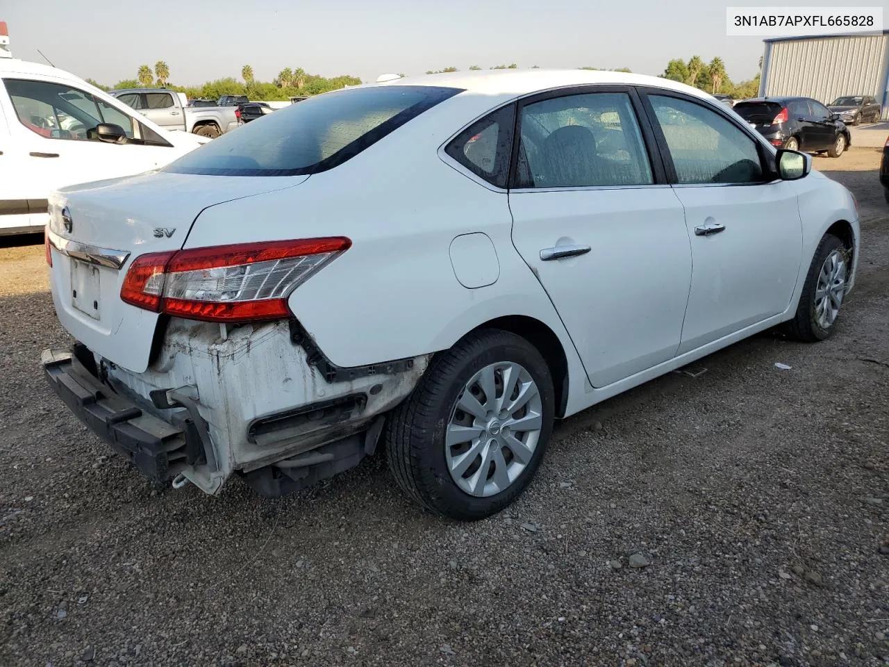 2015 Nissan Sentra S VIN: 3N1AB7APXFL665828 Lot: 75219744