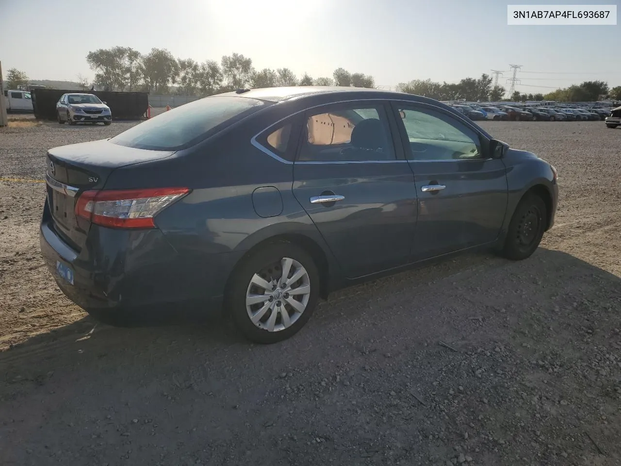 2015 Nissan Sentra S VIN: 3N1AB7AP4FL693687 Lot: 75281274