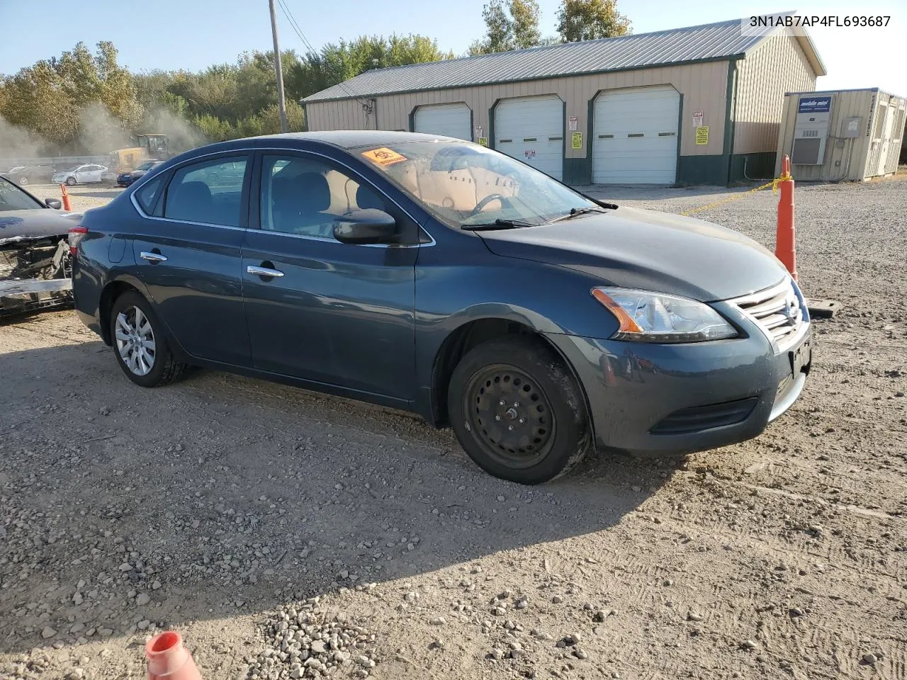 2015 Nissan Sentra S VIN: 3N1AB7AP4FL693687 Lot: 75281274