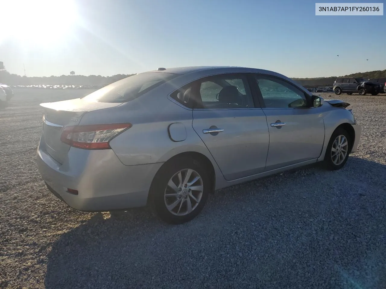 2015 Nissan Sentra S VIN: 3N1AB7AP1FY260136 Lot: 75661104