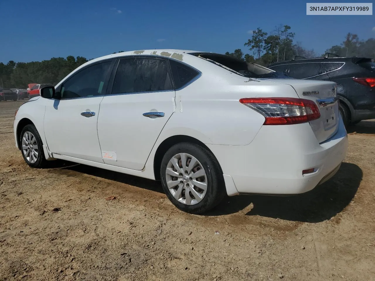 2015 Nissan Sentra S VIN: 3N1AB7APXFY319989 Lot: 75813224