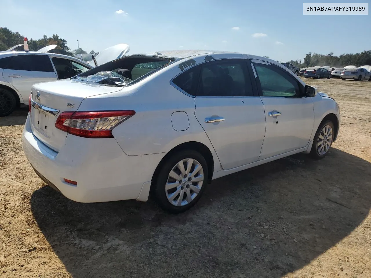 2015 Nissan Sentra S VIN: 3N1AB7APXFY319989 Lot: 75813224