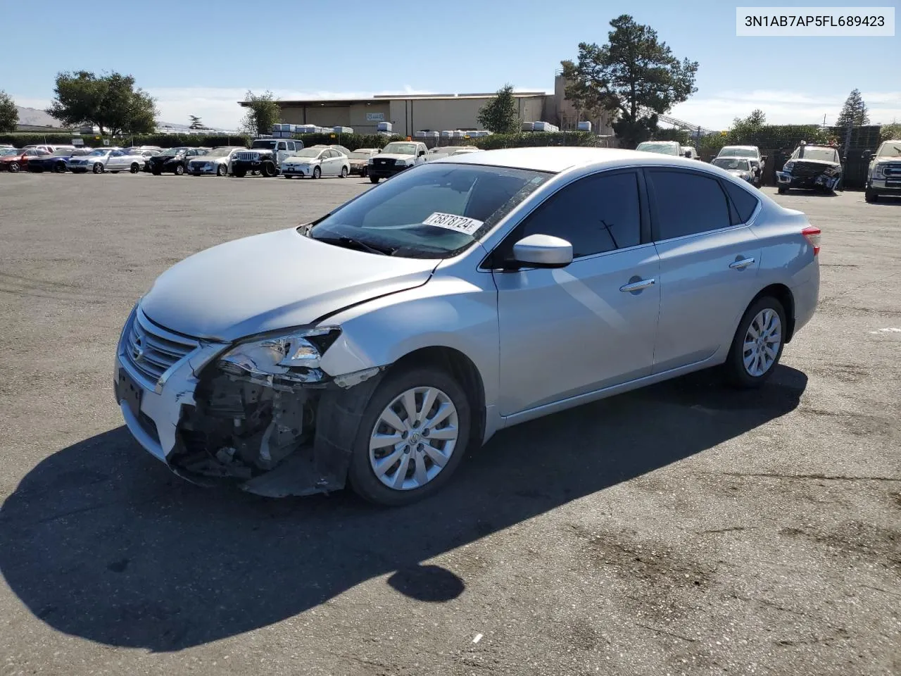 2015 Nissan Sentra S VIN: 3N1AB7AP5FL689423 Lot: 75878724