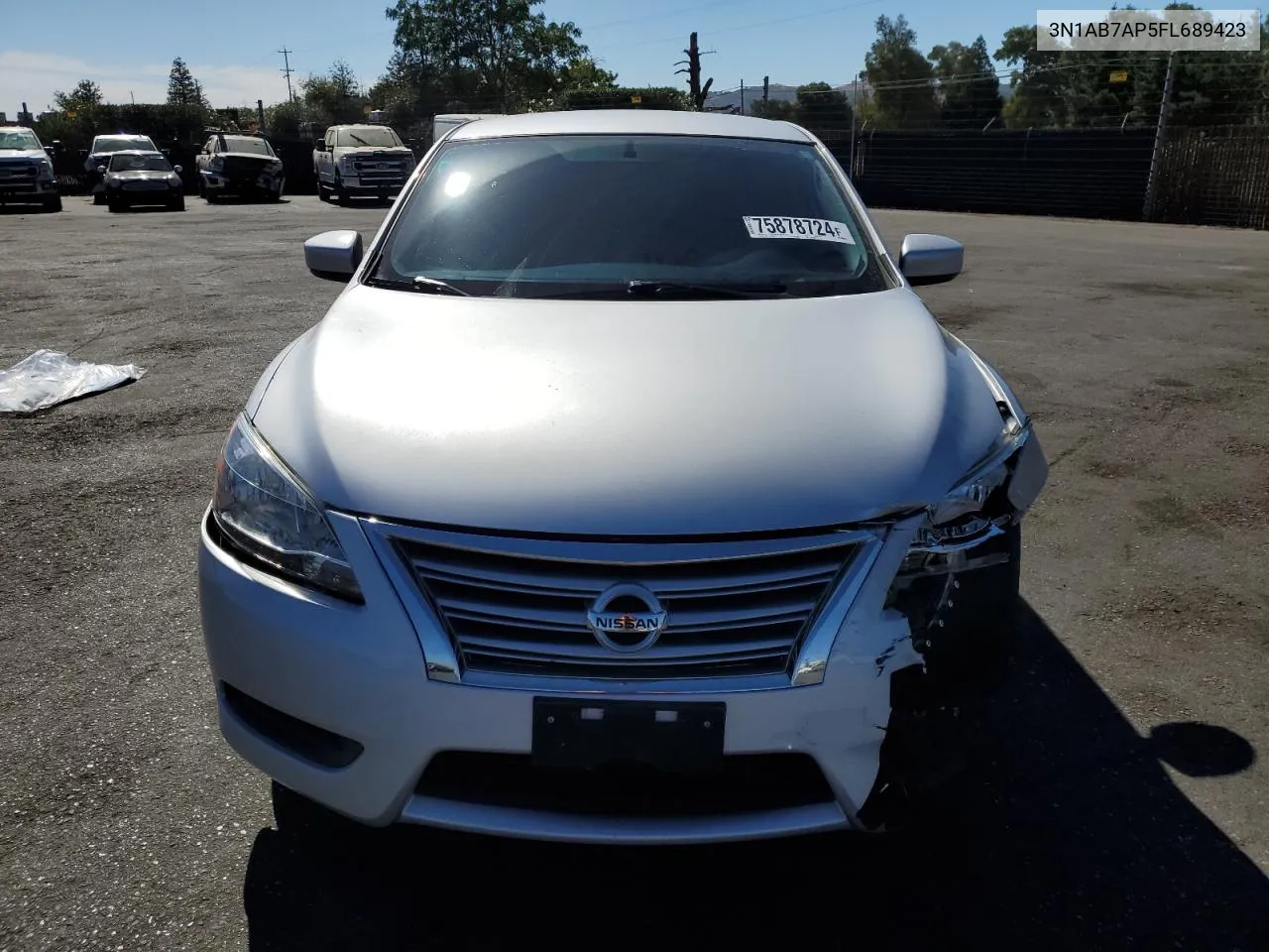 2015 Nissan Sentra S VIN: 3N1AB7AP5FL689423 Lot: 75878724