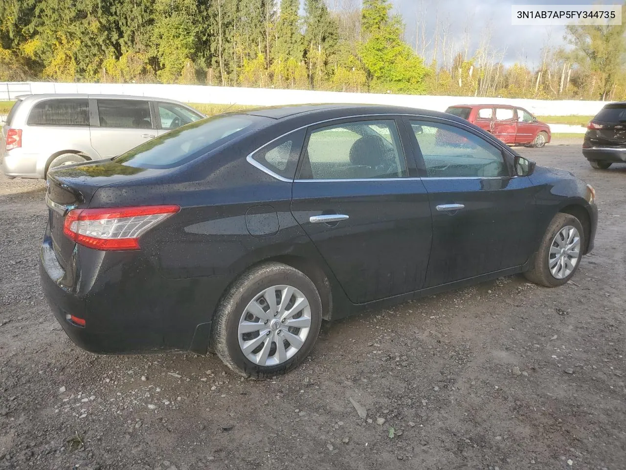 2015 Nissan Sentra S VIN: 3N1AB7AP5FY344735 Lot: 76050394