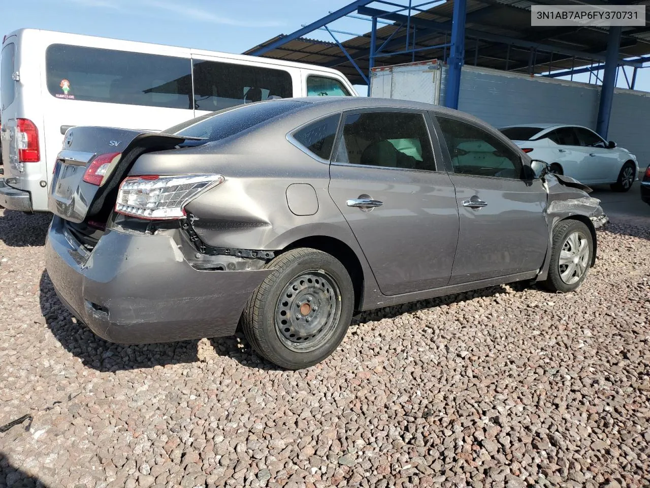 2015 Nissan Sentra S VIN: 3N1AB7AP6FY370731 Lot: 76144584