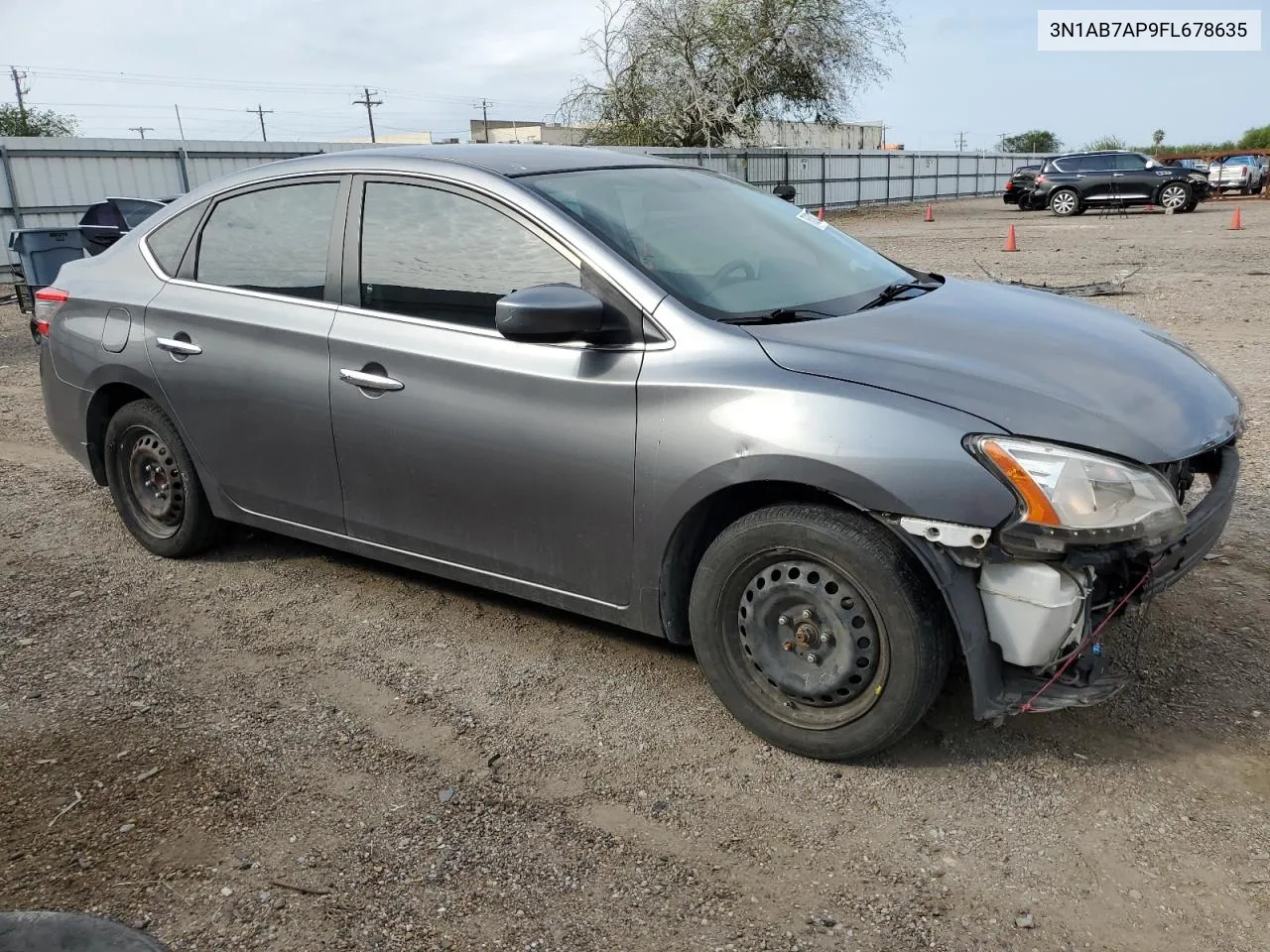 2015 Nissan Sentra S VIN: 3N1AB7AP9FL678635 Lot: 76306374