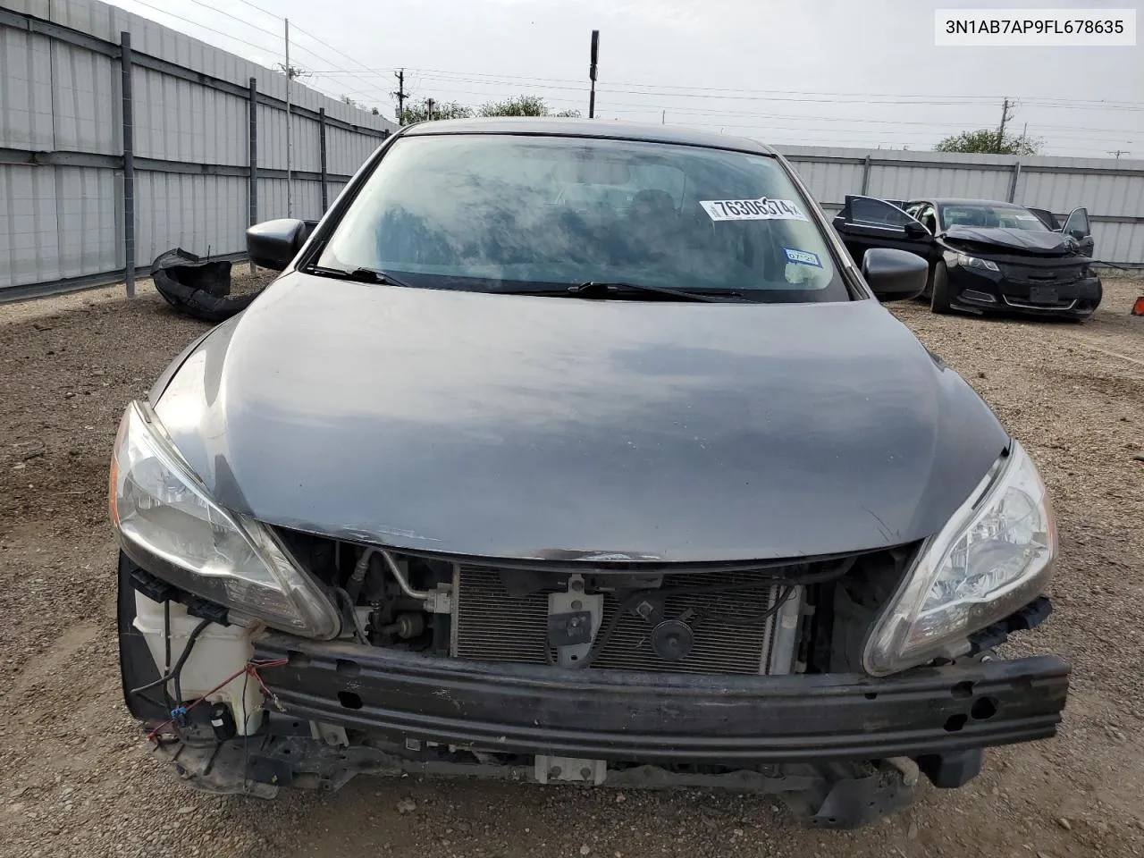 2015 Nissan Sentra S VIN: 3N1AB7AP9FL678635 Lot: 76306374