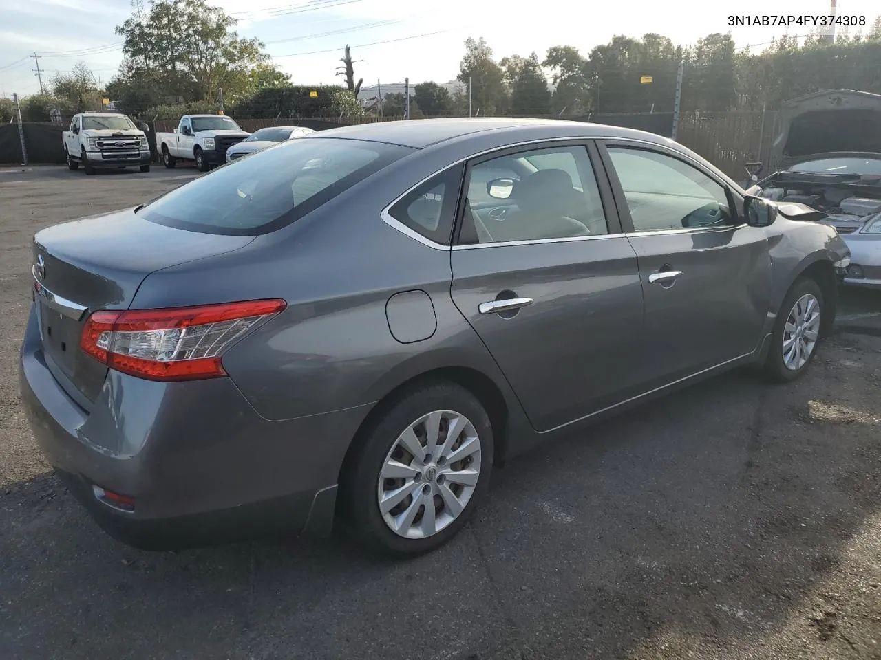 2015 Nissan Sentra S VIN: 3N1AB7AP4FY374308 Lot: 76670194