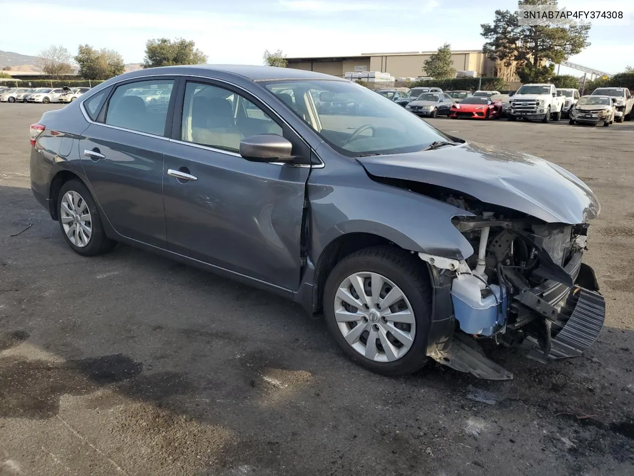 2015 Nissan Sentra S VIN: 3N1AB7AP4FY374308 Lot: 76670194