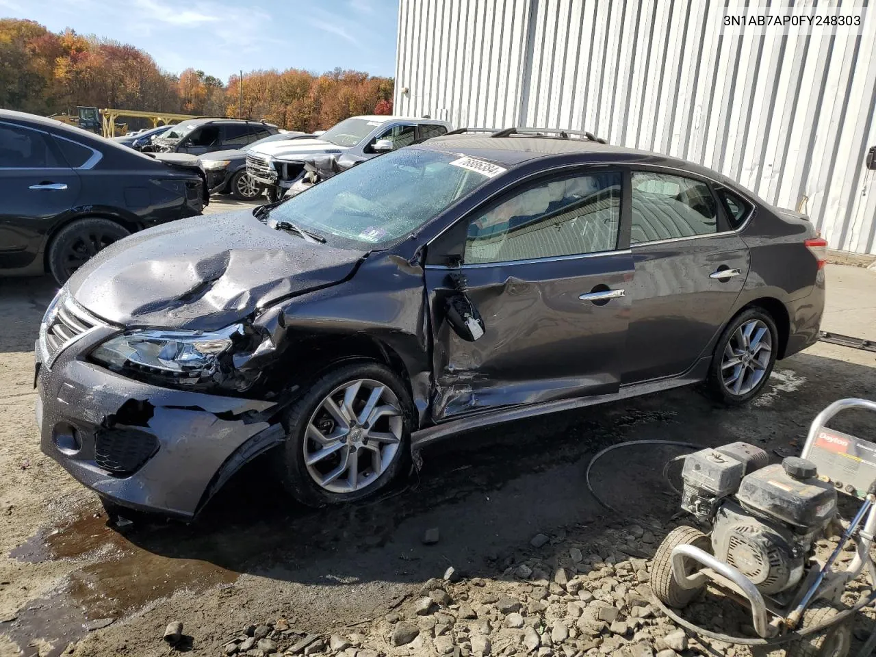 2015 Nissan Sentra S VIN: 3N1AB7AP0FY248303 Lot: 76886384