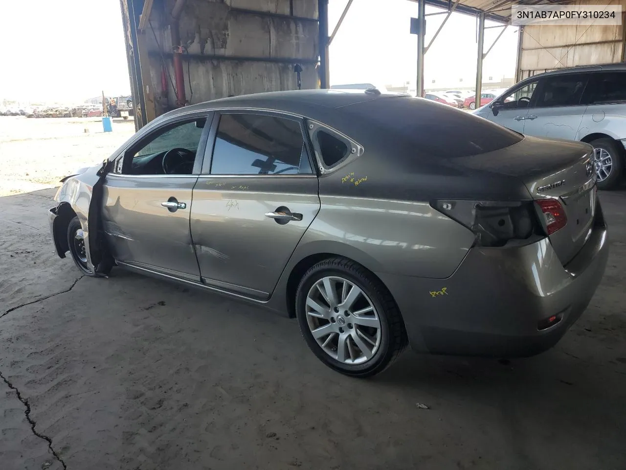 2015 Nissan Sentra S VIN: 3N1AB7AP0FY310234 Lot: 76938724