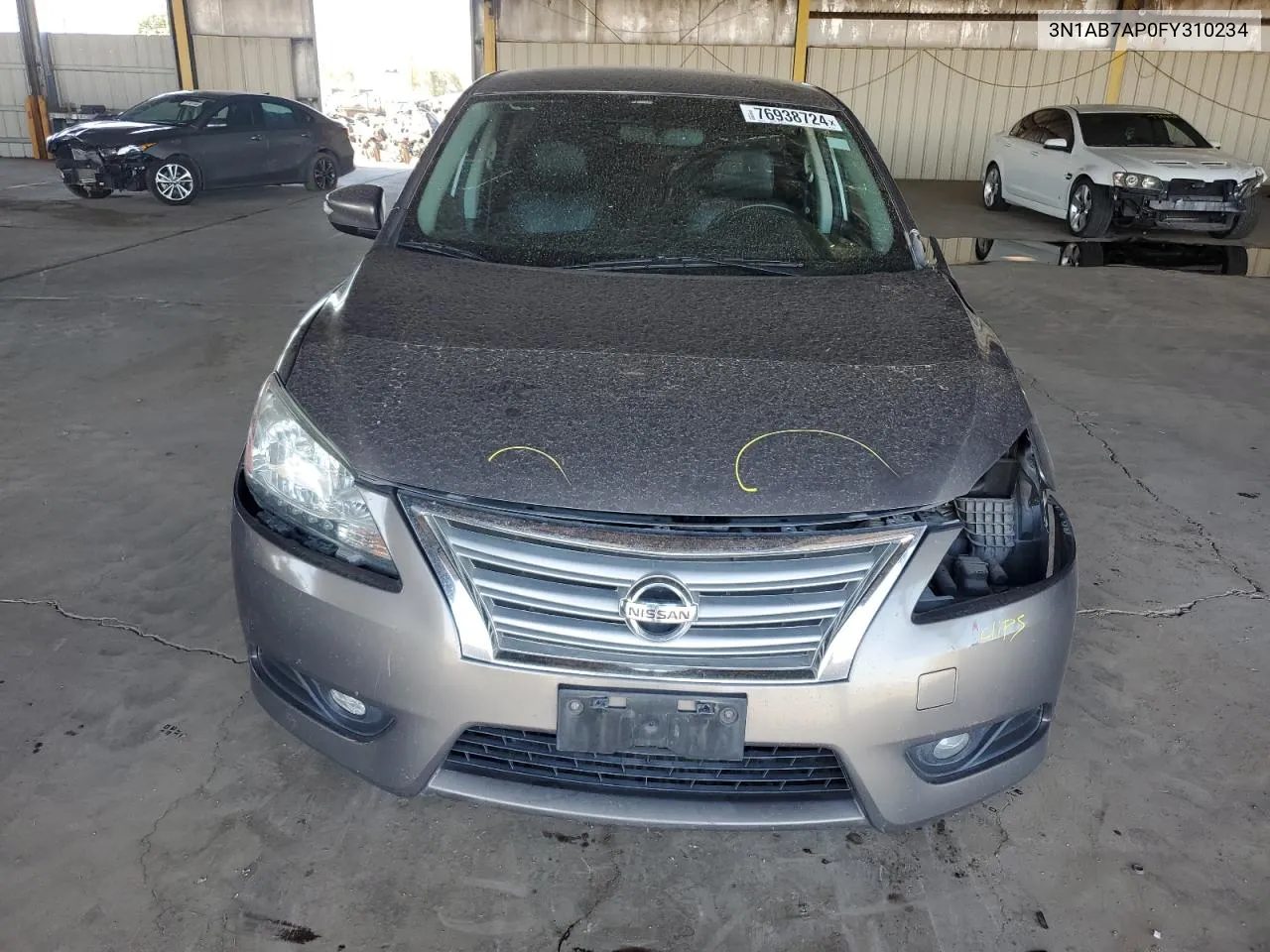 2015 Nissan Sentra S VIN: 3N1AB7AP0FY310234 Lot: 76938724