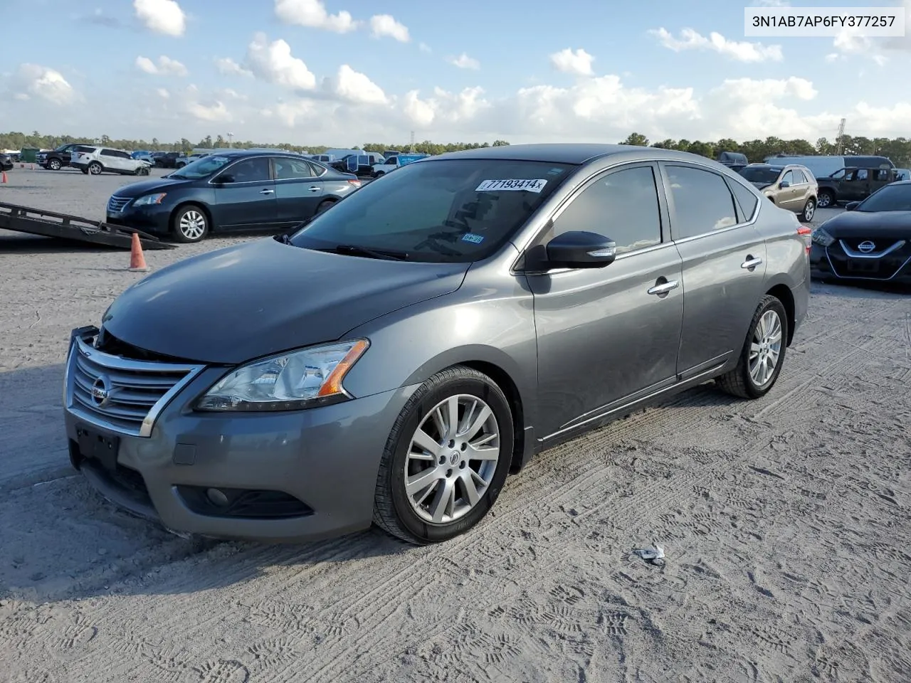 2015 Nissan Sentra S VIN: 3N1AB7AP6FY377257 Lot: 77193414