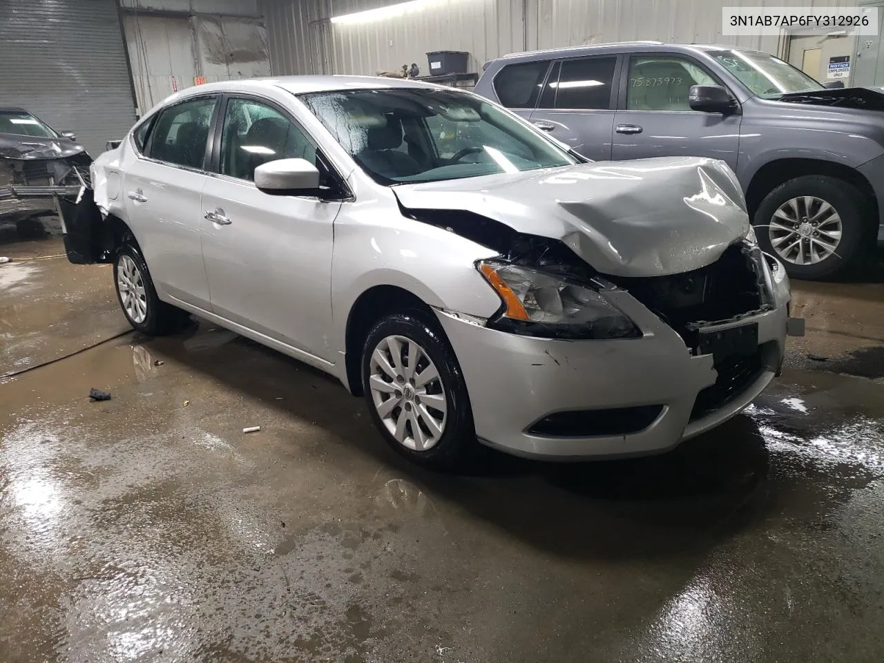 2015 Nissan Sentra S VIN: 3N1AB7AP6FY312926 Lot: 77246193