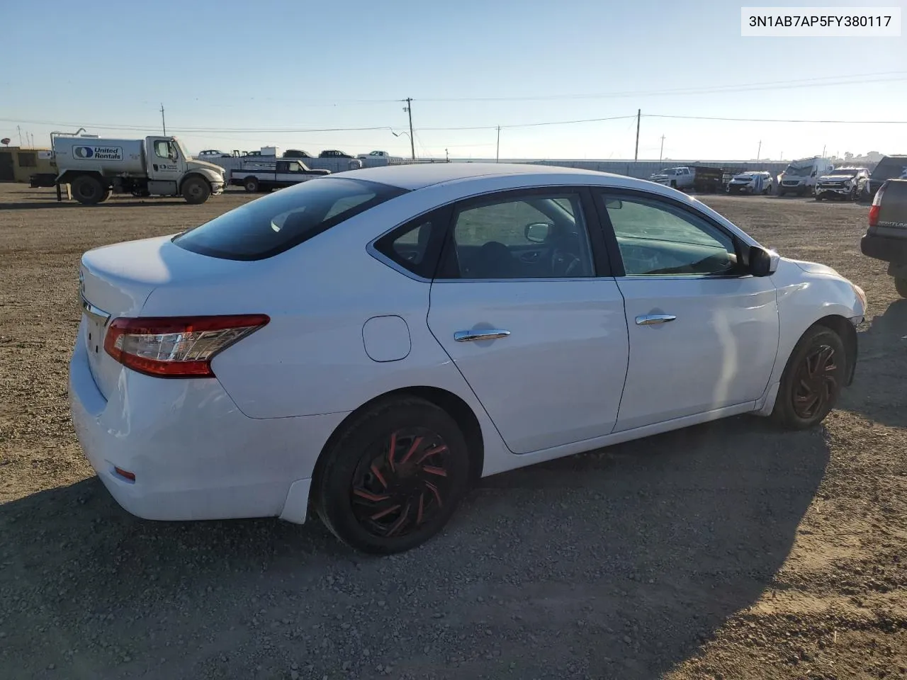 2015 Nissan Sentra S VIN: 3N1AB7AP5FY380117 Lot: 77501934