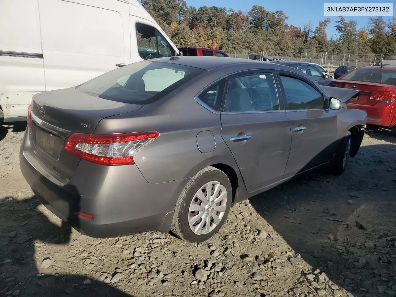 2015 Nissan Sentra S VIN: 3N1AB7AP3FY273132 Lot: 77575384