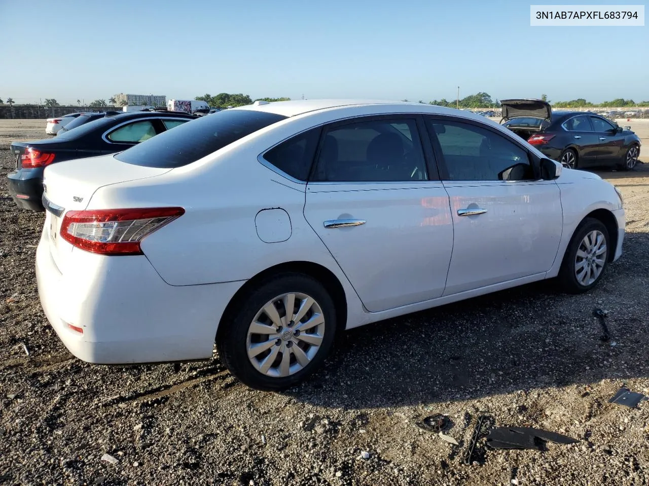 2015 Nissan Sentra S VIN: 3N1AB7APXFL683794 Lot: 77601604