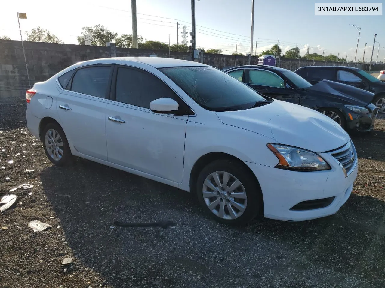 2015 Nissan Sentra S VIN: 3N1AB7APXFL683794 Lot: 77601604