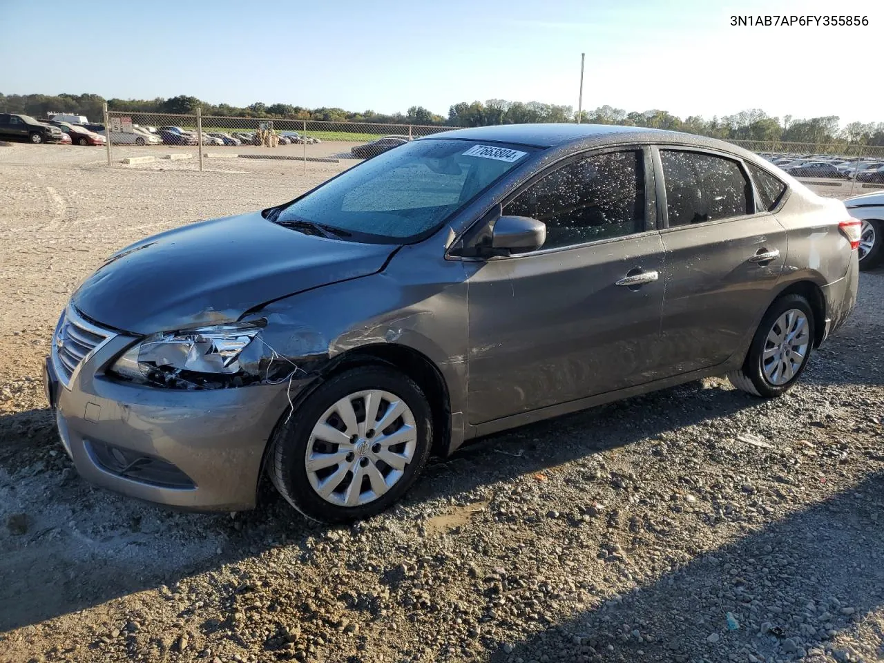 2015 Nissan Sentra S VIN: 3N1AB7AP6FY355856 Lot: 77663804