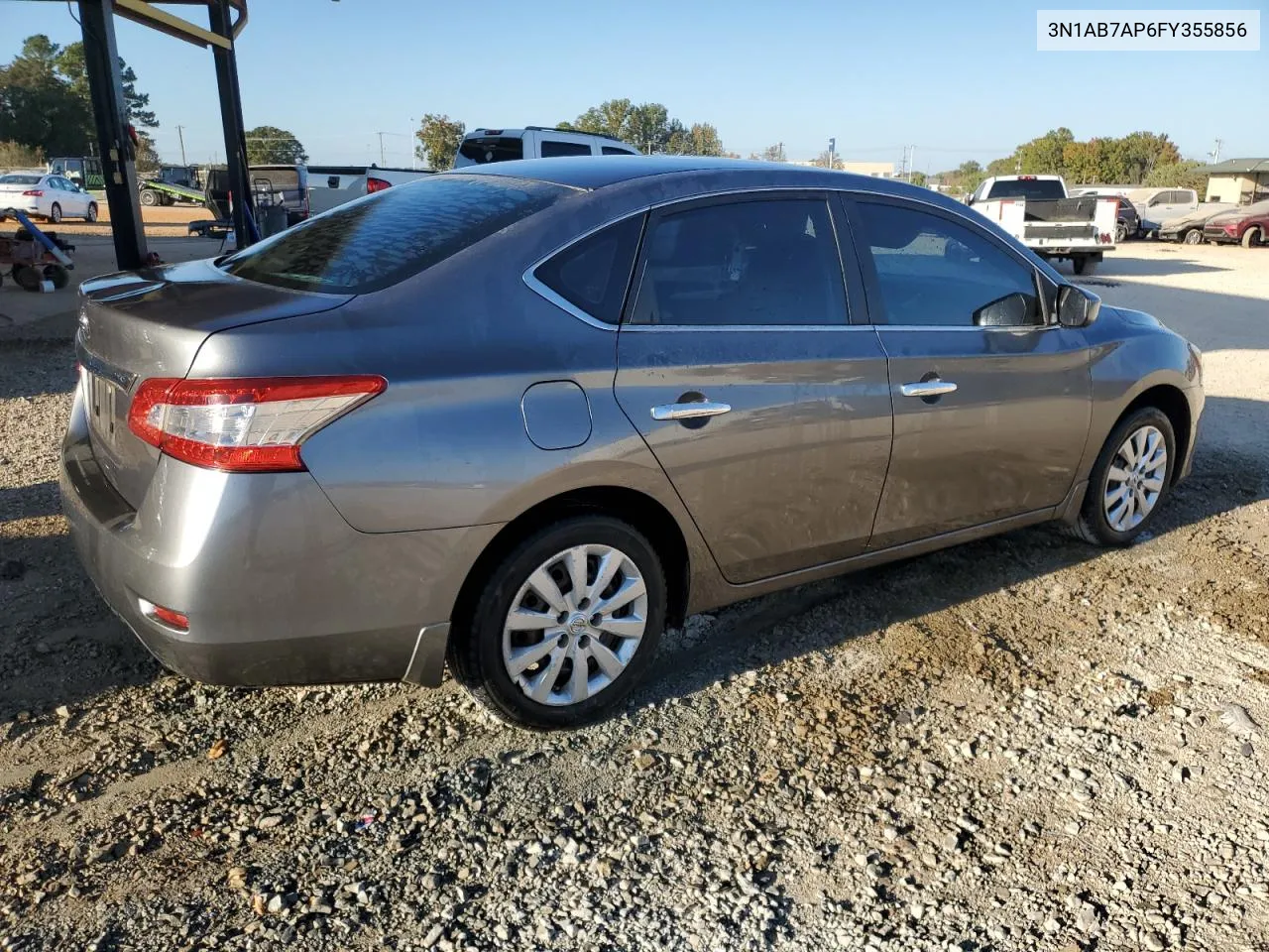 2015 Nissan Sentra S VIN: 3N1AB7AP6FY355856 Lot: 77663804