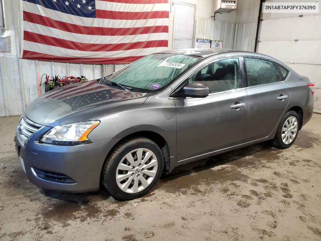 2015 Nissan Sentra S VIN: 3N1AB7AP3FY376390 Lot: 77954524