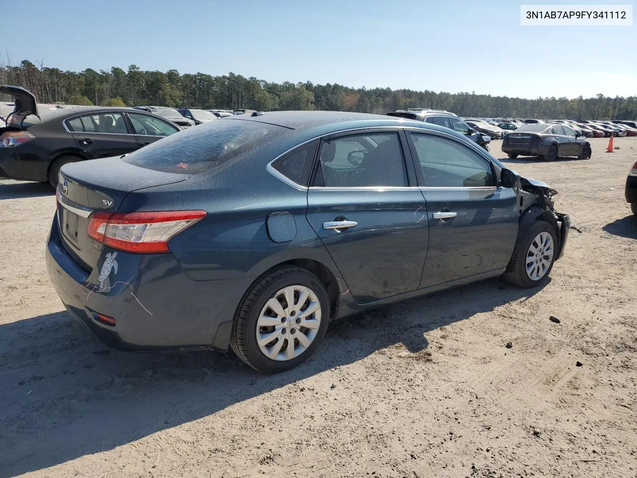 2015 Nissan Sentra S VIN: 3N1AB7AP9FY341112 Lot: 77974694