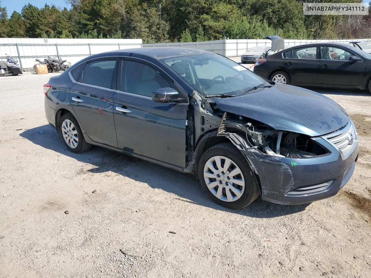 2015 Nissan Sentra S VIN: 3N1AB7AP9FY341112 Lot: 77974694