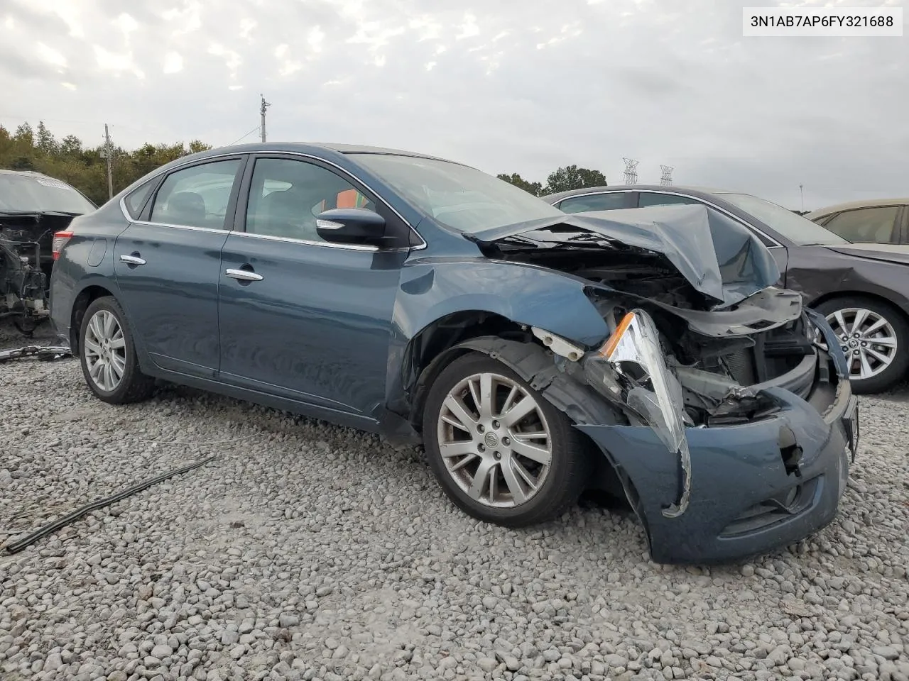 2015 Nissan Sentra S VIN: 3N1AB7AP6FY321688 Lot: 78027544