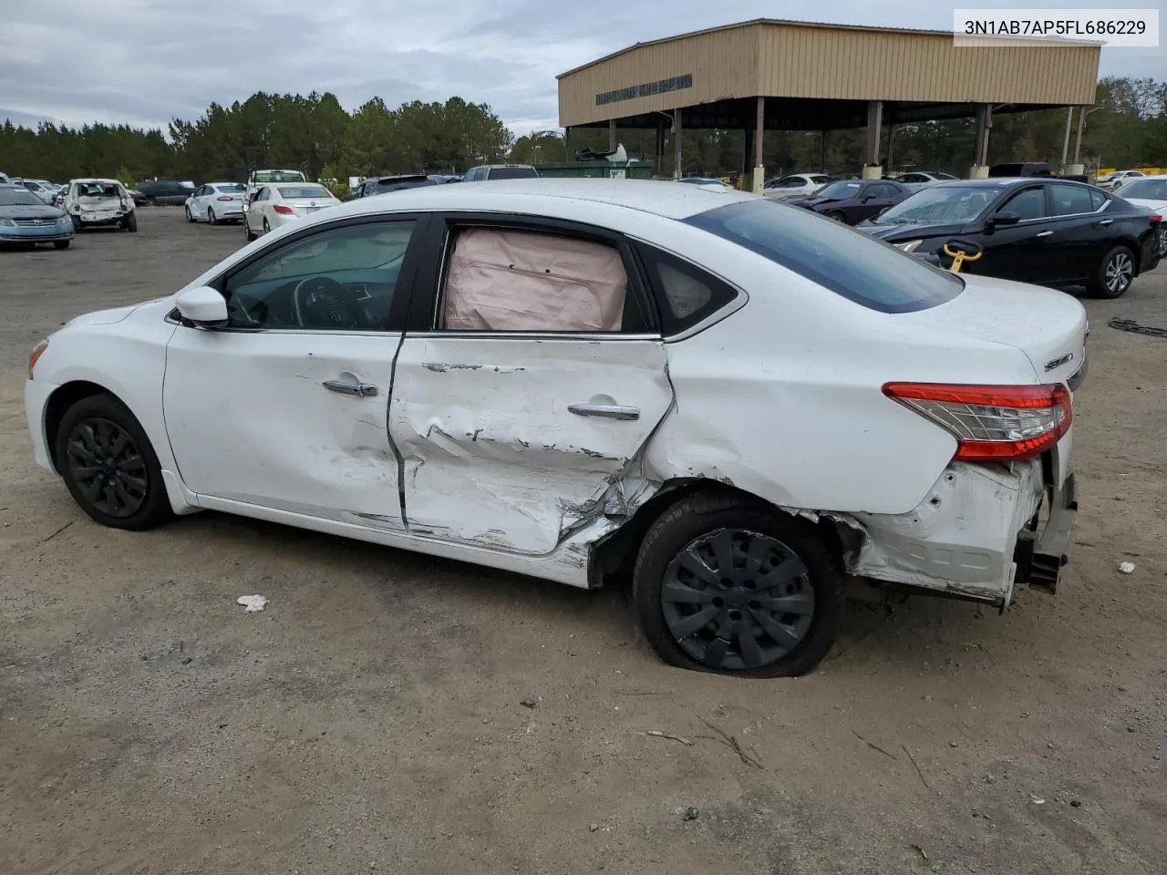 2015 Nissan Sentra S VIN: 3N1AB7AP5FL686229 Lot: 78038984