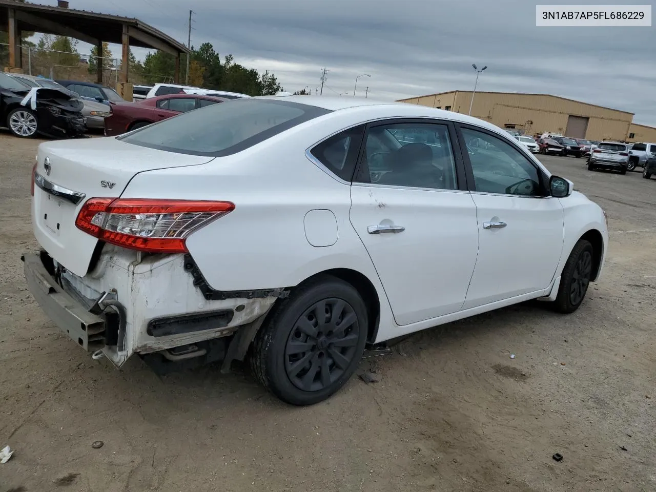 2015 Nissan Sentra S VIN: 3N1AB7AP5FL686229 Lot: 78038984