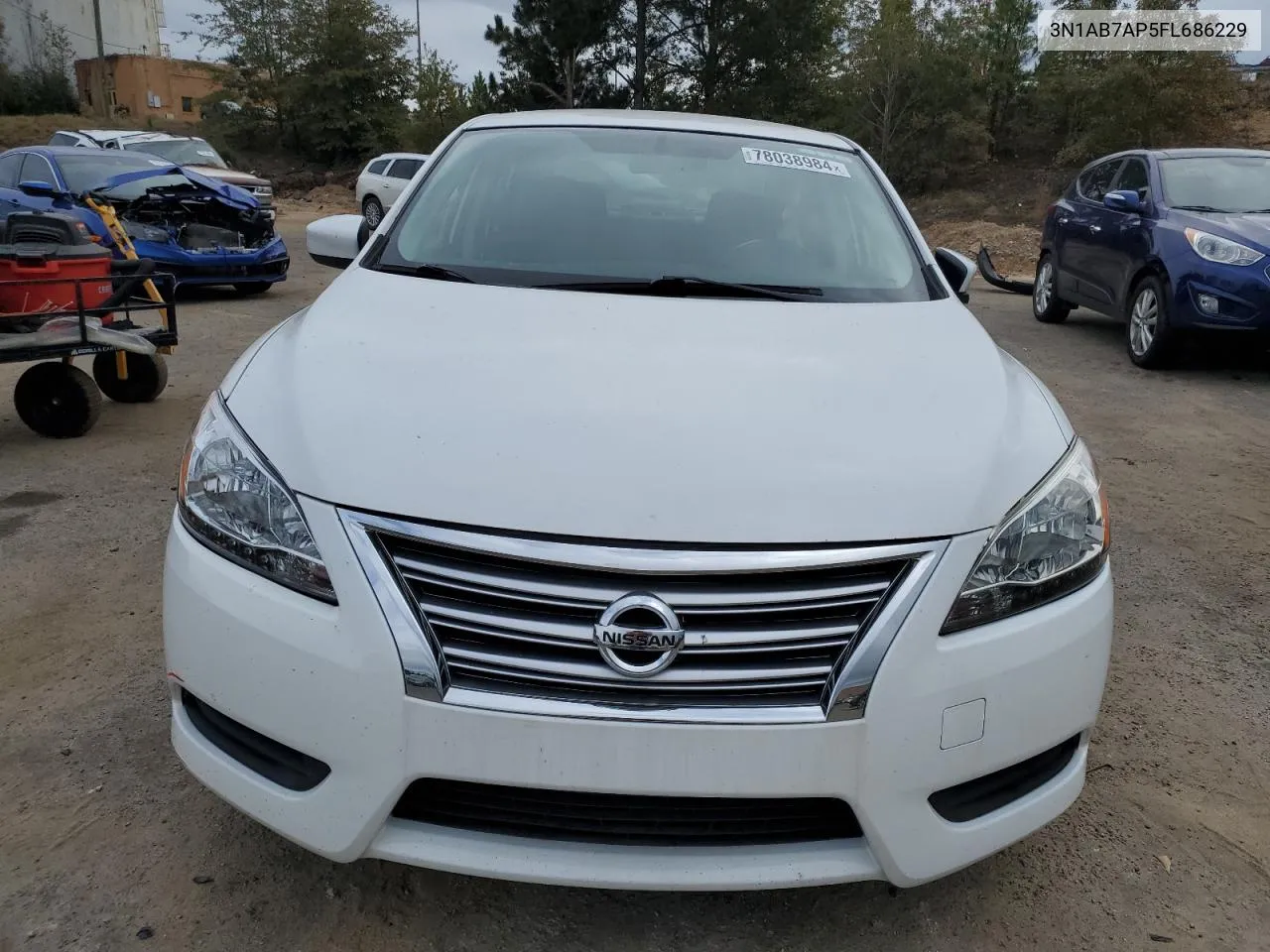 2015 Nissan Sentra S VIN: 3N1AB7AP5FL686229 Lot: 78038984