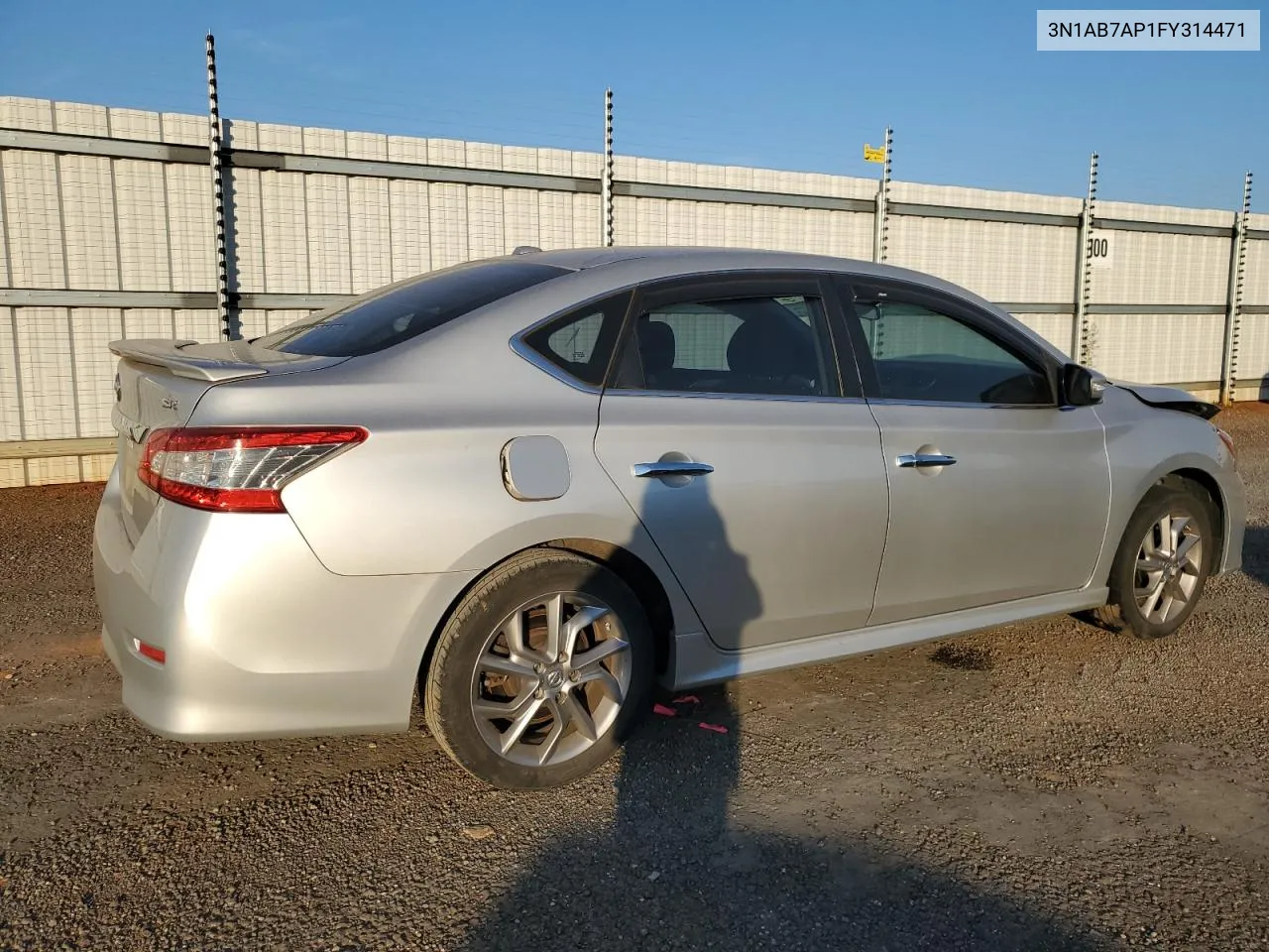 2015 Nissan Sentra S VIN: 3N1AB7AP1FY314471 Lot: 78048134