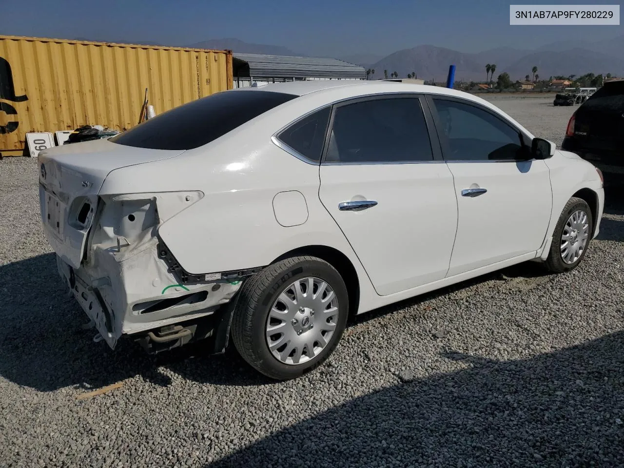 2015 Nissan Sentra S VIN: 3N1AB7AP9FY280229 Lot: 78100414