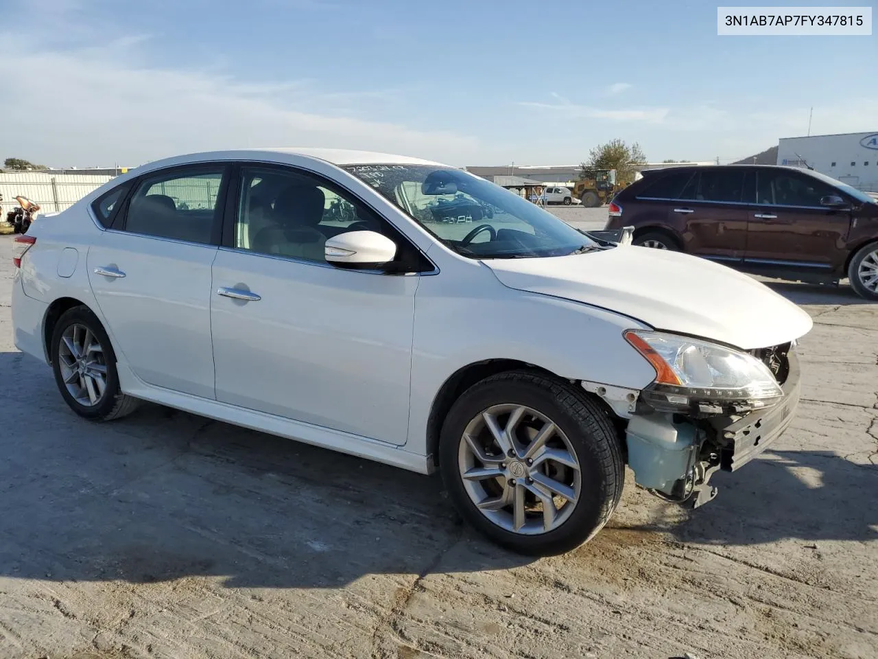 2015 Nissan Sentra S VIN: 3N1AB7AP7FY347815 Lot: 78183254