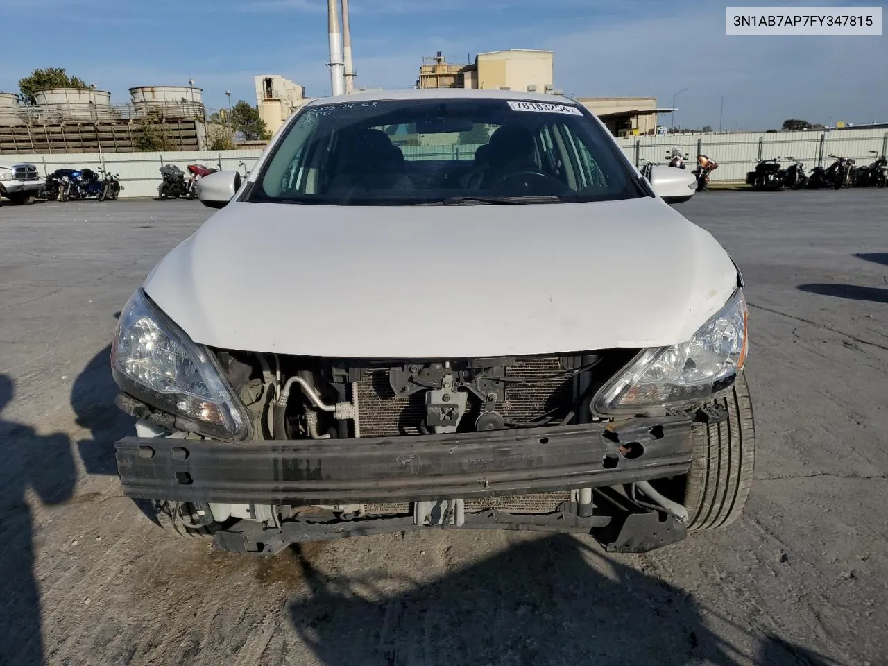 2015 Nissan Sentra S VIN: 3N1AB7AP7FY347815 Lot: 78183254