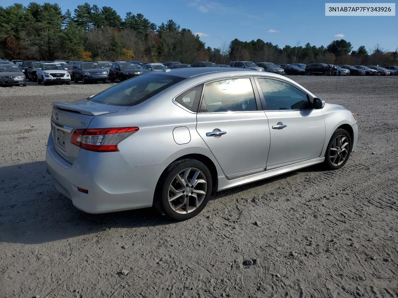 2015 Nissan Sentra S VIN: 3N1AB7AP7FY343926 Lot: 78254864